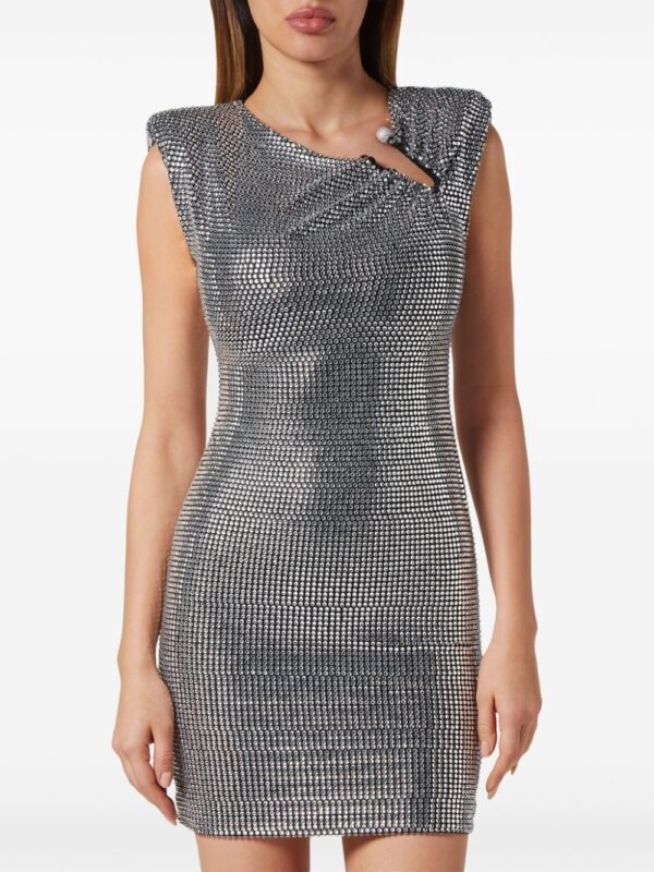 Philipp Plein crystal-embellished mini dress - Image 4