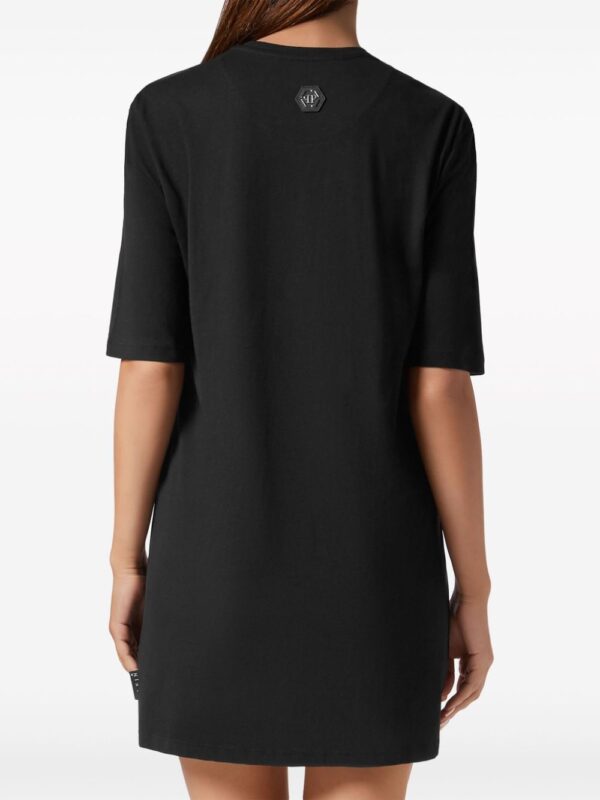 Philipp Plein teddy bear-embroidered cotton minidress - Image 2