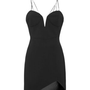 Philipp Plein  crystal-embellished strap cady minidress