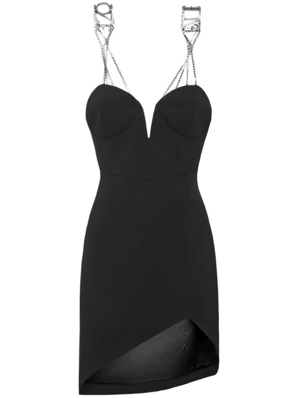 Philipp Plein  crystal-embellished strap cady minidress