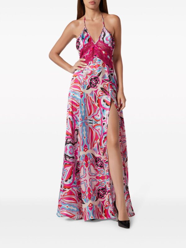 Philipp Plein abstract-print V-neck maxi dress - Image 4