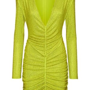 Philipp Plein rhinestone-embellished ruched mini dress
