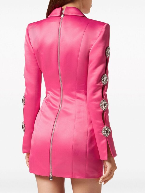 Philipp Plein crystal-embellished mini dress - Image 4