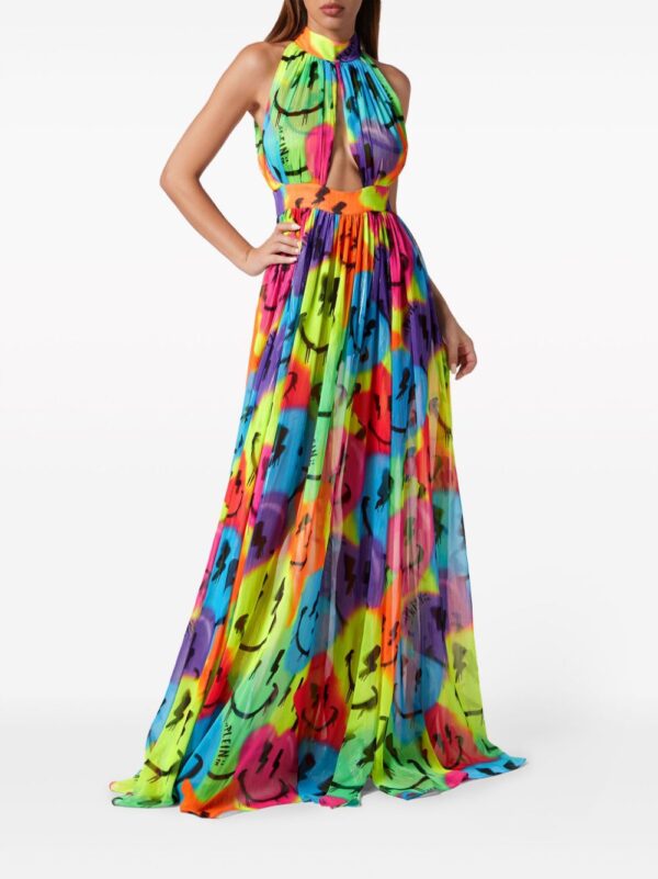 Philipp Plein Smile chiffon maxi dress - Image 2