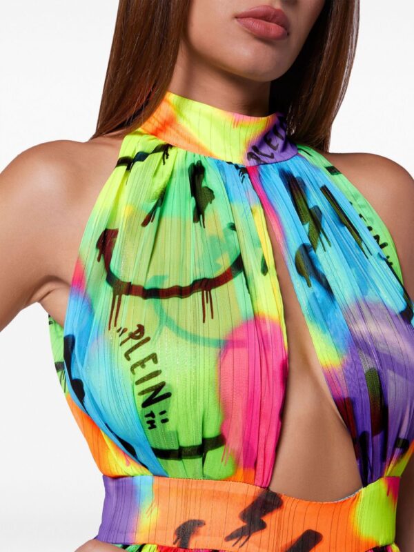 Philipp Plein Smile chiffon maxi dress - Image 4
