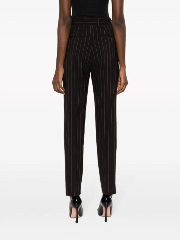 Dolce & Gabbana  stripe-pattern wool tapered trousers - Image 4