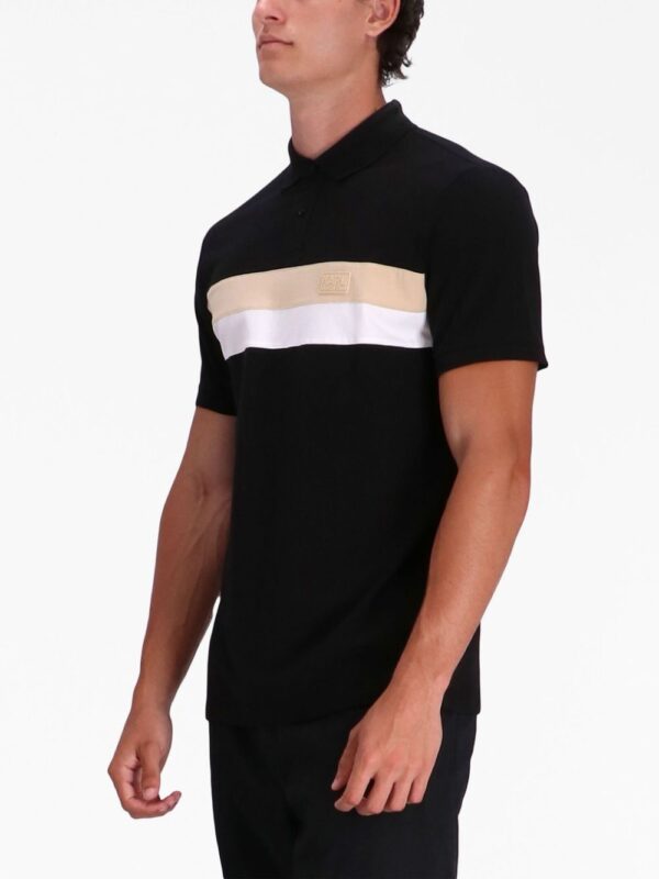 Karl Lagerfeld logo-embossed striped polo shirt - Image 3