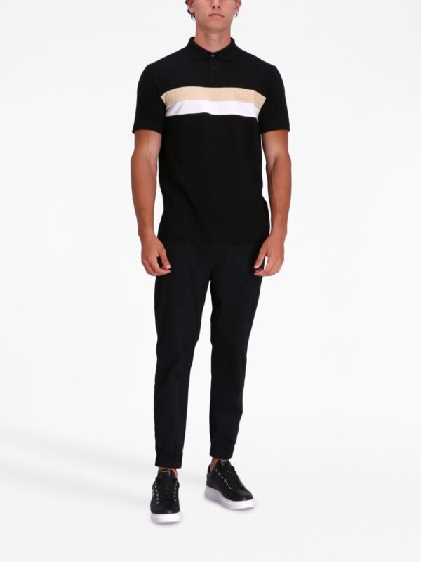 Karl Lagerfeld logo-embossed striped polo shirt - Image 2