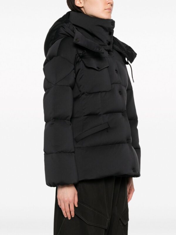 Moncler  logo-patch hooded padded jacket - Image 3