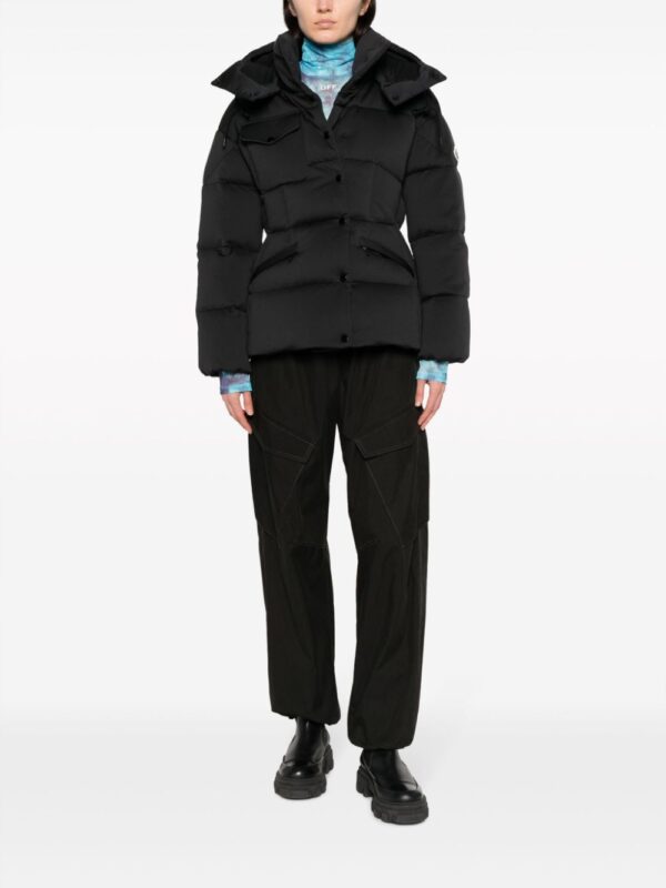Moncler  logo-patch hooded padded jacket - Image 2
