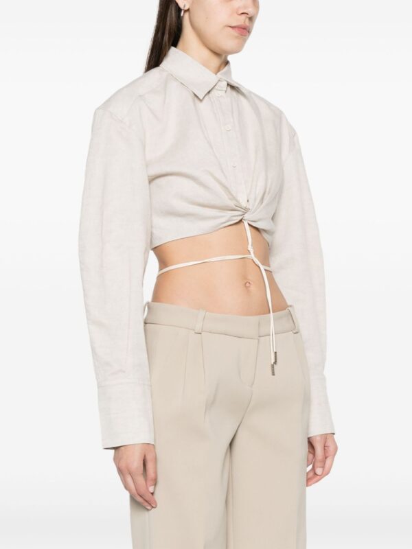 Jacquemus  La Chemise Plidao gathered shirt - Image 3