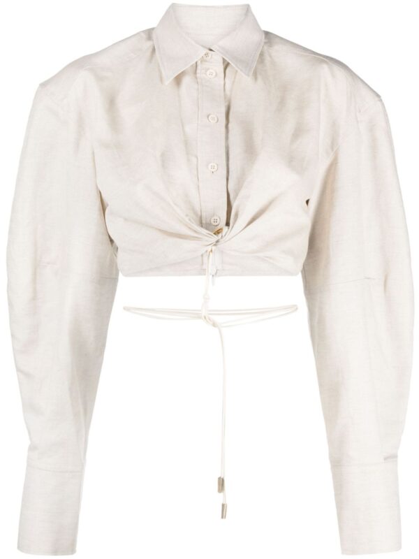 Jacquemus  La Chemise Plidao gathered shirt
