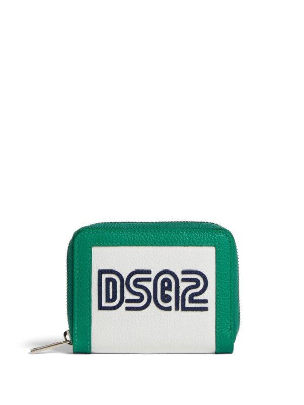 DSQUARED2 logo-embroidered leather wallet