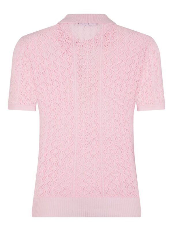 Dsquared2 pointelle-knit cotton polo top - Image 2