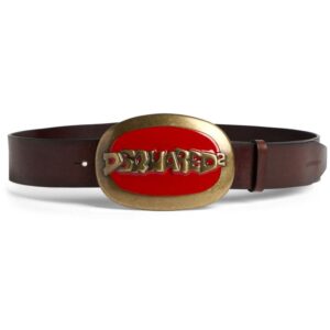 Louis Vuitton logo-buckle leather bet
