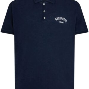 DSQUARED2  logo-print cotton blend polo shirt
