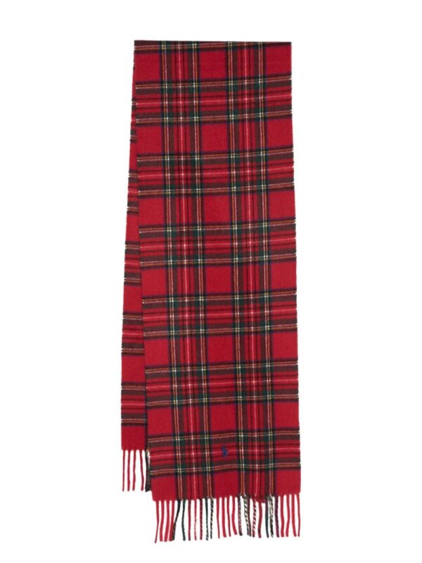 Polo Ralph Lauren  Polo Pony-embroidered tartan check-print scarf