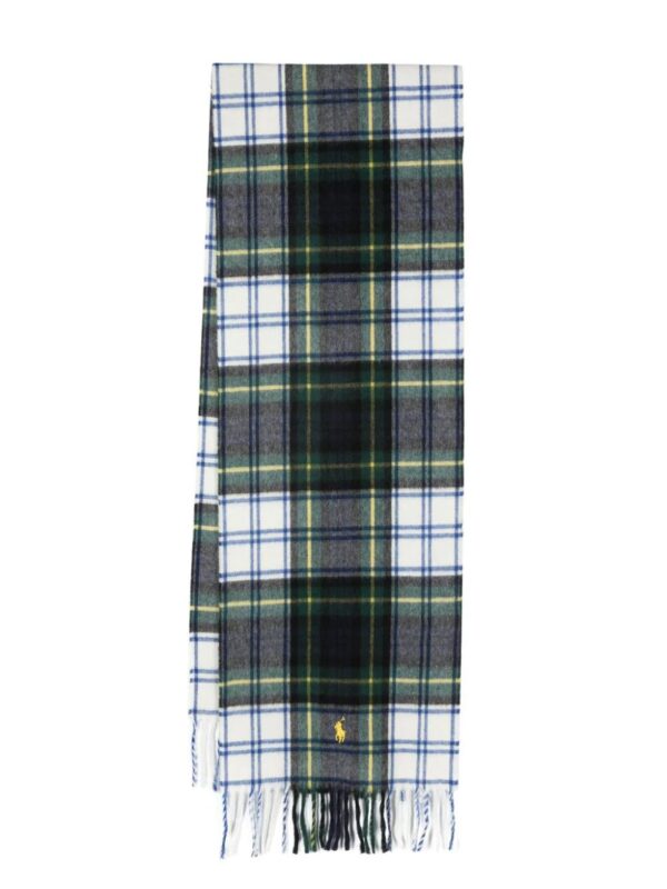 Polo Ralph Lauren  Polo Pony-embroidered tartan check-print scarf