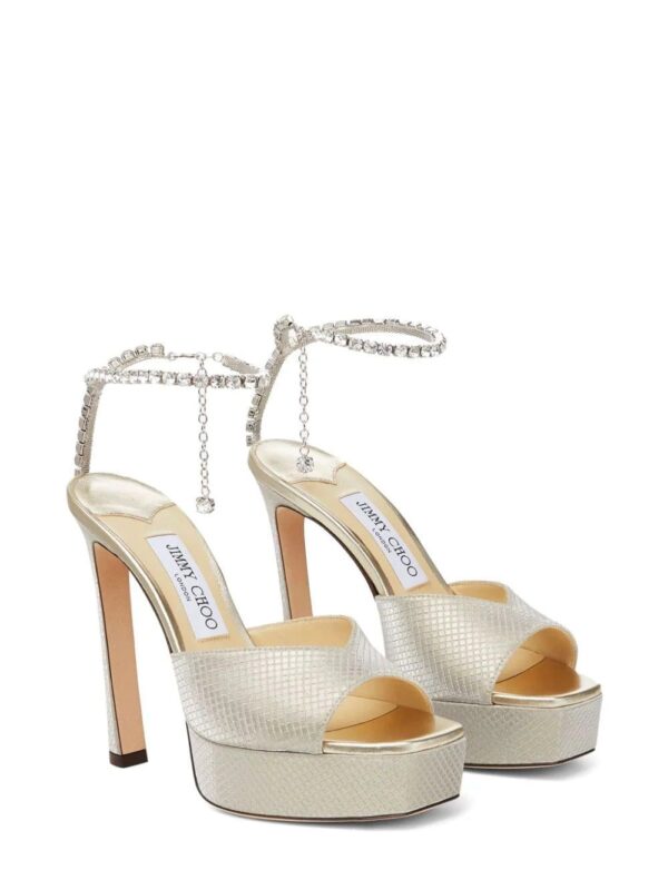 Jimmy Choo  Saeda crystal-embellished leather sandals - Image 2