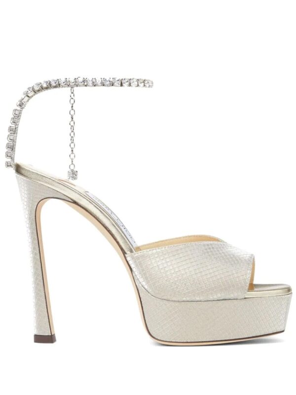 Jimmy Choo  Saeda crystal-embellished leather sandals