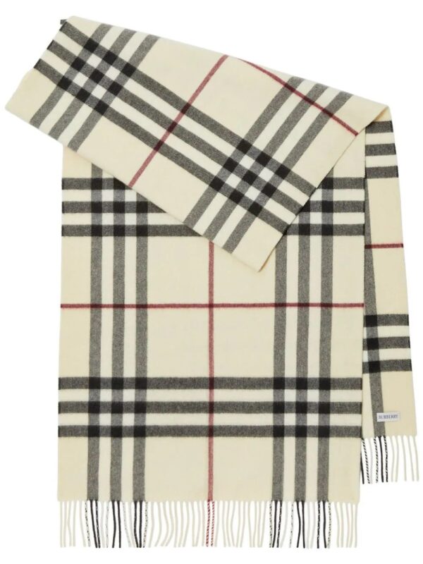 Burberry  check-pattern cashmere scarf