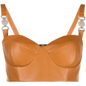 Versace  Medusa '95 leather bustier top