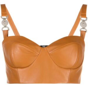 Versace  Medusa '95 leather bustier top