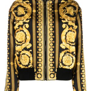 Versace  Barocco reversible silk bomber jacket