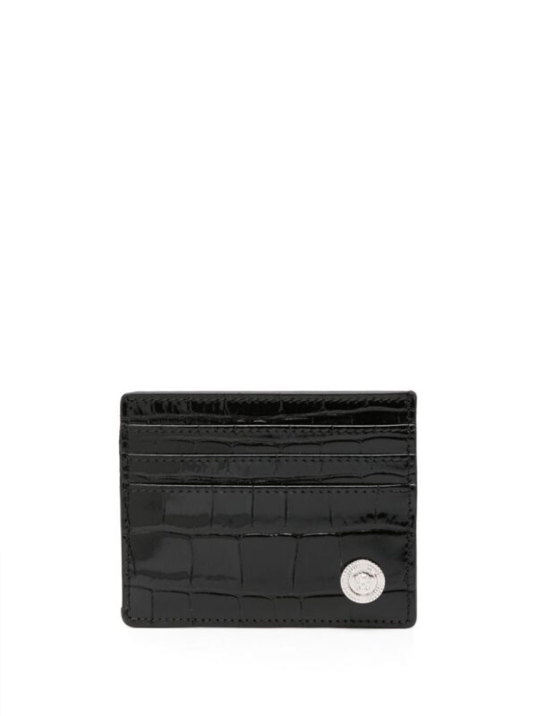 Versace crocodile-effect leather cardholder