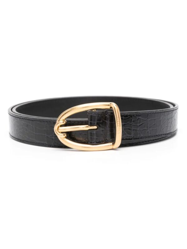 TOM FORD  crocodile-effect leather belt