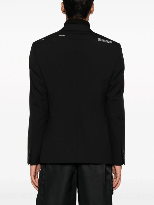Off-White  slogan-print virgin wool blazer - Image 4
