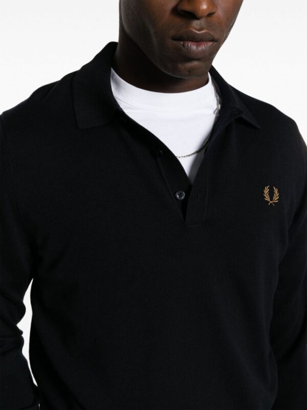 Fred Perry logo-embroidered long-sleeve polo shirt - Image 5