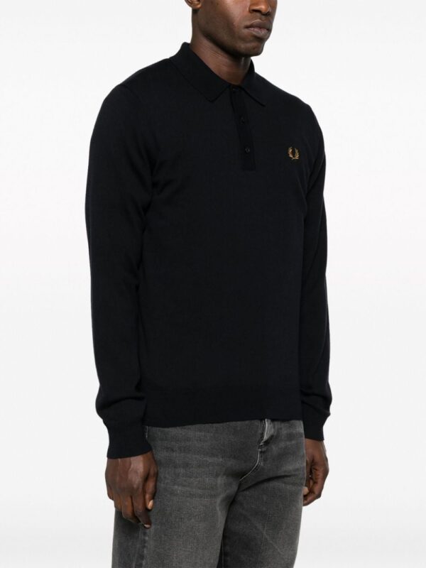Fred Perry logo-embroidered long-sleeve polo shirt - Image 3