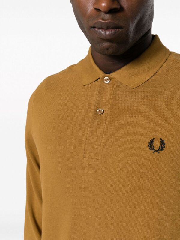 Fred Perry logo-embroidered long-sleeve polo shirt - Image 5