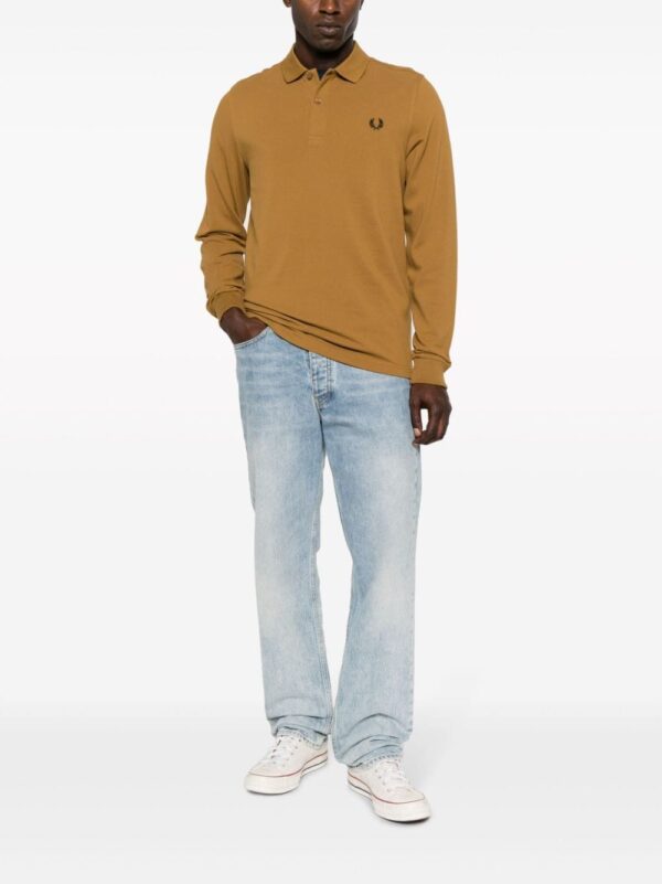 Fred Perry logo-embroidered long-sleeve polo shirt - Image 2