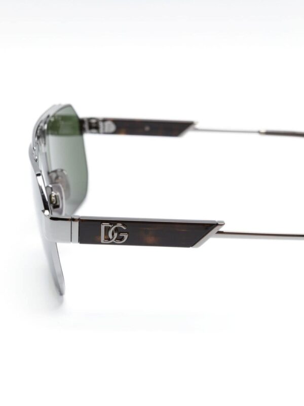 Dolce & Gabbana Eyewear monogram-plaque pilot-frame sunglasses - Image 3