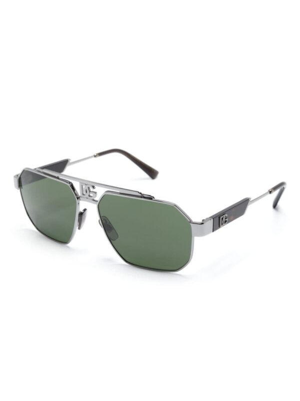 Dolce & Gabbana Eyewear monogram-plaque pilot-frame sunglasses - Image 2