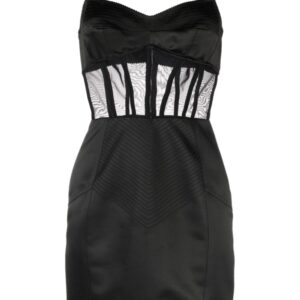 Dolce & Gabbana panelled silk-satin corset dress