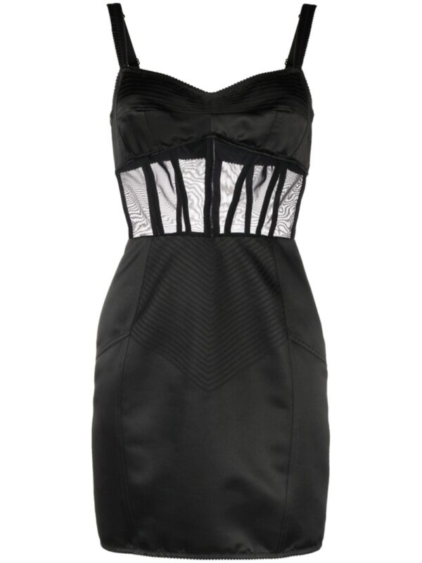 Dolce & Gabbana panelled silk-satin corset dress