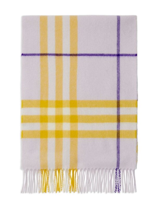 Burberry  checked fringed-edge cashmere scarf - Image 2