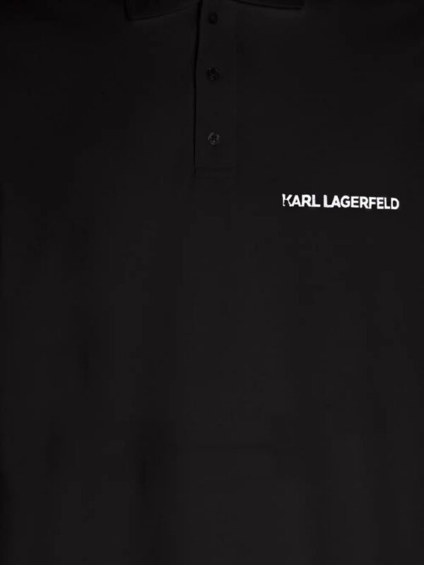 Karl Lagerfeld  logo-print organic-cotton polo shirt - Image 2