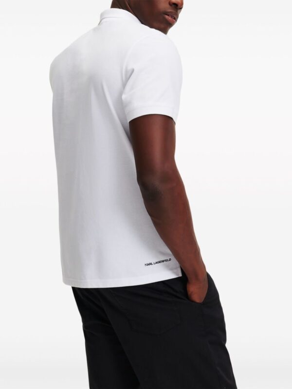 Karl Lagerfeld logo-print organic-cotton polo shirt - Image 5