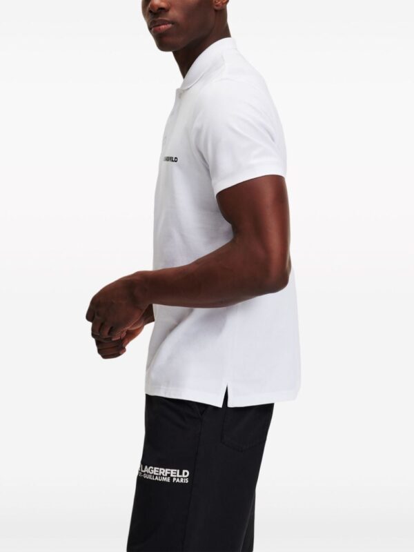 Karl Lagerfeld logo-print organic-cotton polo shirt - Image 4