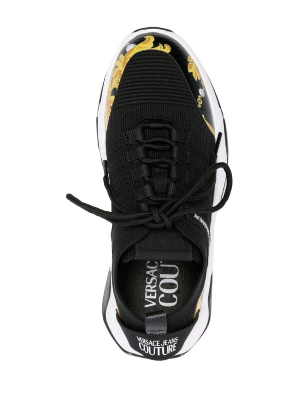 Versace Jeans Couture baroque-print leather sneakers - Image 4