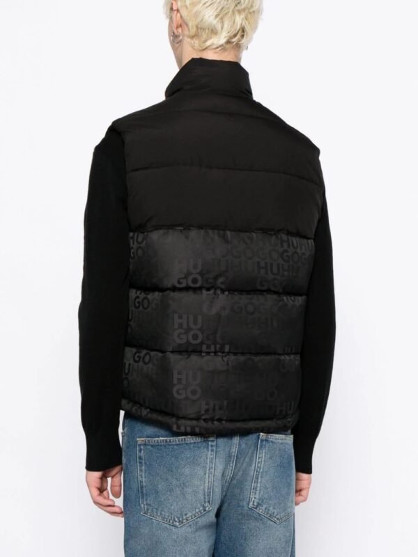 HUGO  engraved-logo padded gilet - Image 4