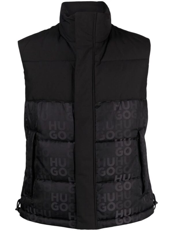 HUGO  engraved-logo padded gilet