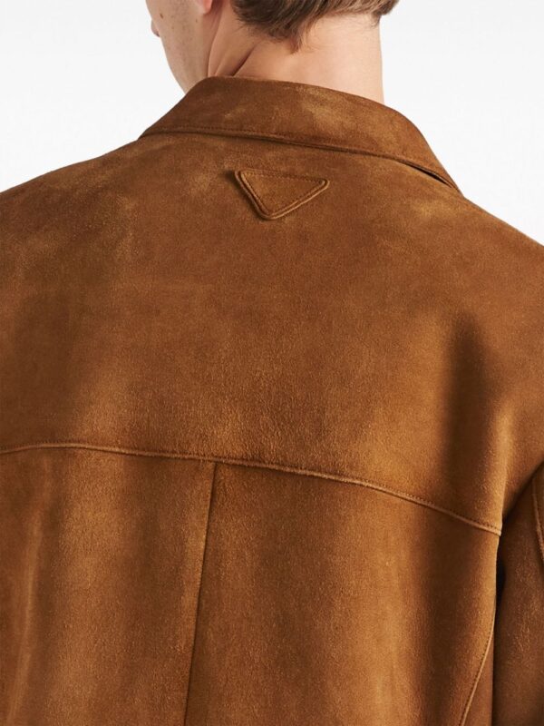 Prada  single-breasted suede blazer - Image 4