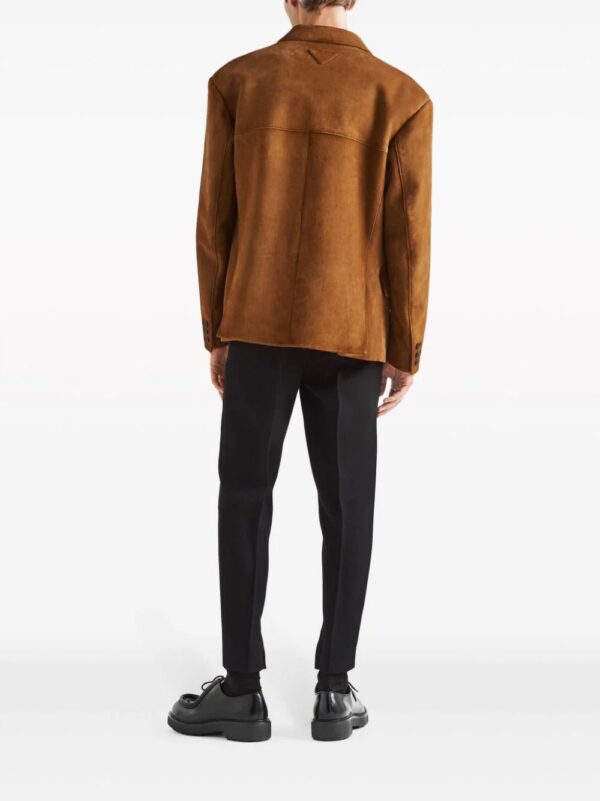 Prada  single-breasted suede blazer - Image 3
