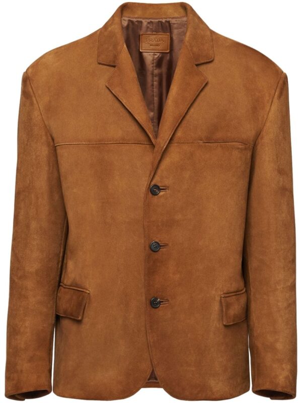 Prada  single-breasted suede blazer