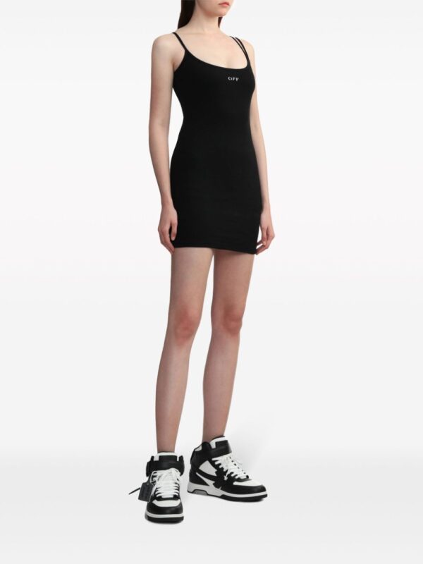 Off-White Off-embroidered ribbed minidress - Image 2